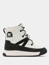 Whitney Lace Up Flatform Ankle Boots White/Black female