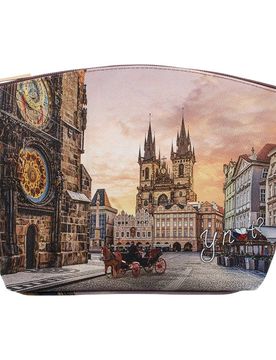 Beauty Case Piccolo Asti Clock in Ecopelle con Zip e Interno Foderato