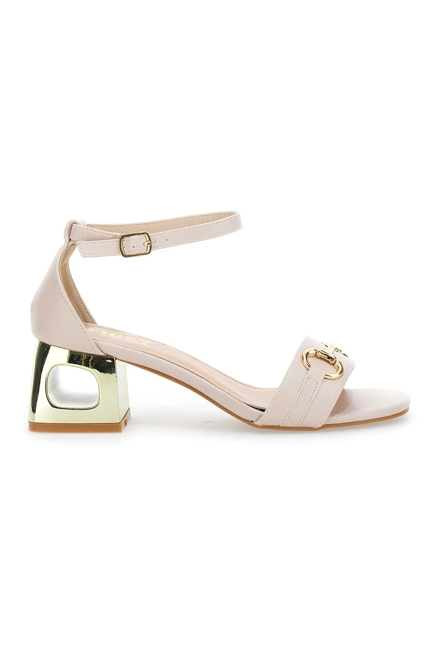 Sandalo con tacco 1602 Beige 39 - THE FIRST - FashionsVida