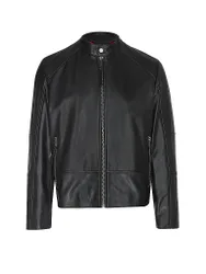 Hugo Cazadora de piel LIKOS negro XL