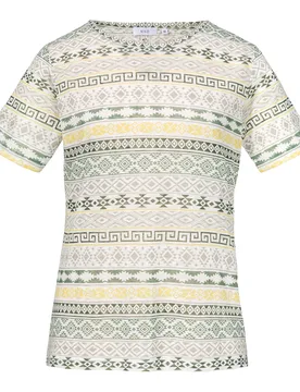 T-Shirt „Leinenoptik“ mehrfarbig XXL Damen - wedolina - FashionsVida