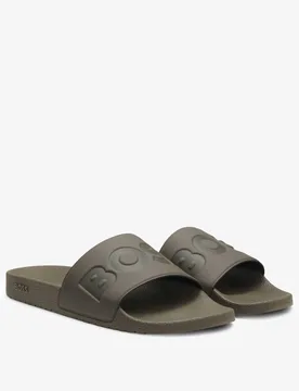 Boss Logo Sliders Beige male - BOSS - FashionsVida