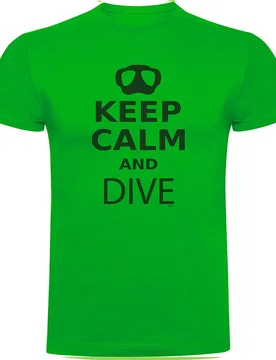 Maglietta A Maniche Corte Keep Calm And Dive - Kruskis - FashionsVida