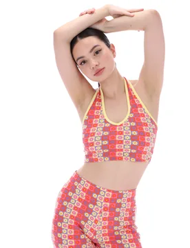 Esme Print Halter Neck Top - XS - FILA - FashionsVida