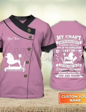 Summer My Craft Dog Groomer Pet Groomer Uniform Salon Pet Personalized Name 3D Tshirt - Aliexpress - FashionsVida