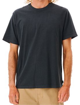 Plain wash camiseta manga corta hombre Negro (S)