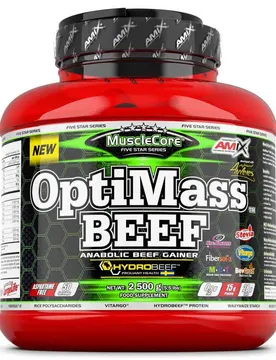 Poudre De Protéines Pour Boissons Optimass Beef Double Chocolat Blanc 2.5kg