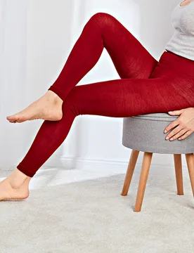 Komfort-Leggings mit Merinowolle bordeaux - 3Pagen - FashionsVida