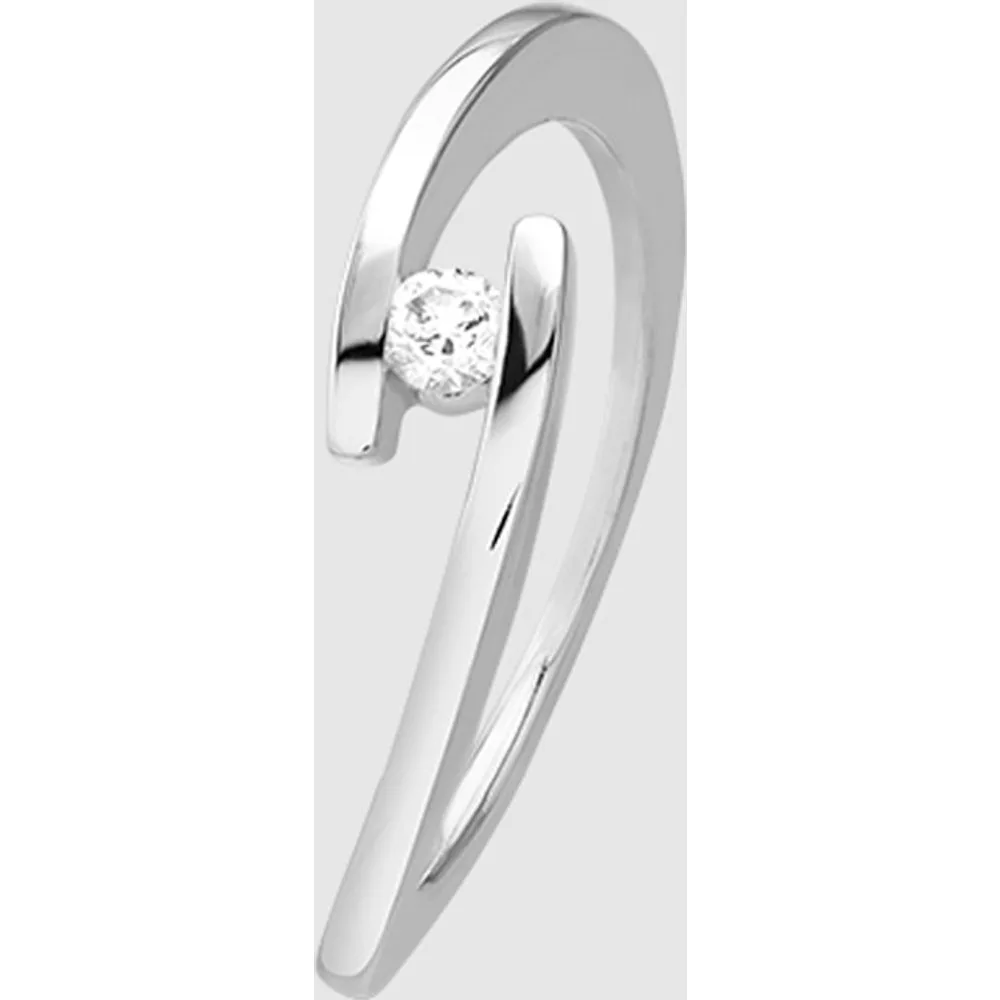 Anillo solitario Black & White de oro con diamante - El Corte Inglés - FashionsVida
