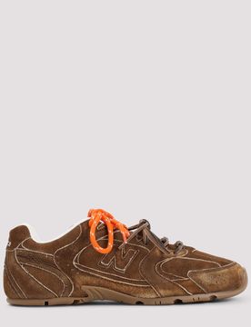 Ladies Lace-Up Leather Sneakers