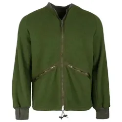 Britische Fleecejacke gebraucht - Oliv / 160/96 Herren Oliv adult Herren