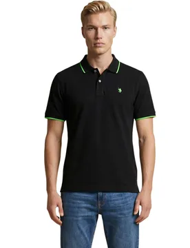Herren Polo Schwarz 517617