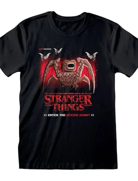 T-shirt à Manches Courtes Stranger Things 8 Bit Upside Down Black / Multicolor M unisex - Heroes Inc - FashionsVida