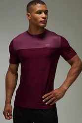 Mens Man Active Performance Regular Fit Marl T-Shirt - Berry - Size Medium