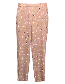 Floral Pattern Polyester Trousers - J Crew - FashionsVida