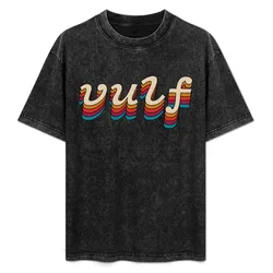 Vulf vintage T-Shirt Basic Lightweight Short Sleeve Tee