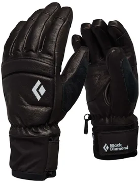 Gants de freeride en PrimaLoft® - W Spark Gloves Black / Black en Cuir - Taille S - Noir - Black diamond - FashionsVida