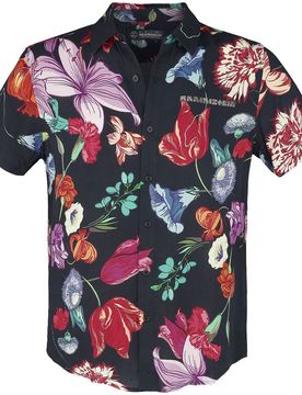 Kurzarmhemd - Blumen - S bis 3XL - für Männer - Größe XL - multicolor - Lizenziertes Merchandise! - Männer - male
