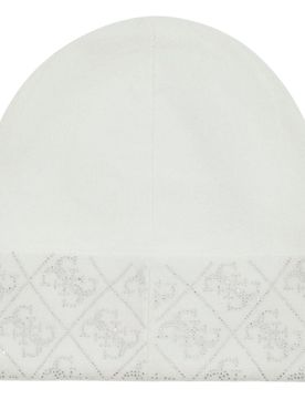 Berretto bianco con strass NORA 4G W5BZ20Z2NQ2G011