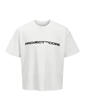 Mens And Regular Fit Text Graphic T-Shirt In Bright White - Size X-Large - Jack & jones - FashionsVida