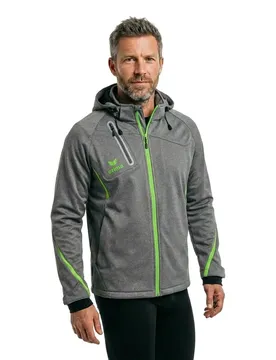 Veste Softshell Function Grey Marl / Green Gecko S