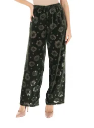 Pantalone in velluto VERDE SCURO S