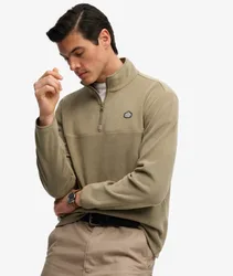 Superdry Herren Expedition Fleece Pullover mit Halbreißverschluss Silver - Größe: M