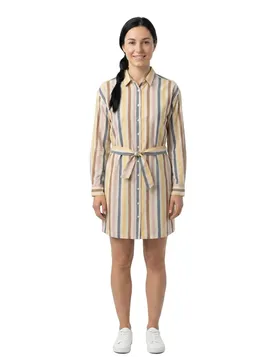 Robe Courte à Manches Longues Dovyerob Multico / Yellow 36