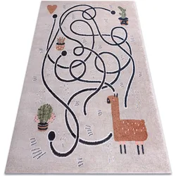 Teppiche Teppich Fun Game Für Kinder, Spiel, Lama 140x190 Cm 140x190 Cm
