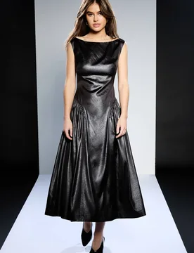 Women's Runway 1.8.1.8 Bardot Neck Peplum Detail Dress in Black Size: 10 - Black - Size: 10 - Debenhams - FashionsVida