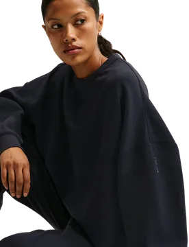 Impossiblysoft Dri-fit Oversized Crew Damen Sweatshirts - Schwarz - Größe 44 - Baumwoll-Jersey Black 44 - Nike - FashionsVida