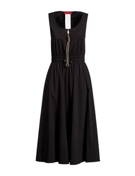Midi-Kleid Damen Schwarz L,M,S,XL,XS Damen