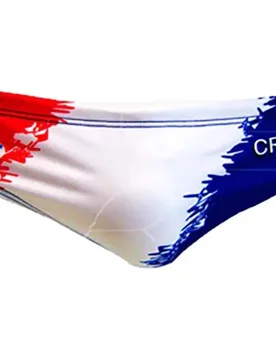 Croatia Waterpolo Swimming Brief White / Red L Men - TURBO - FashionsVida