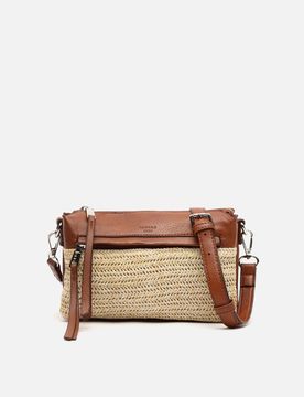 Ranes petit sac à bandoulière avec effet raphia