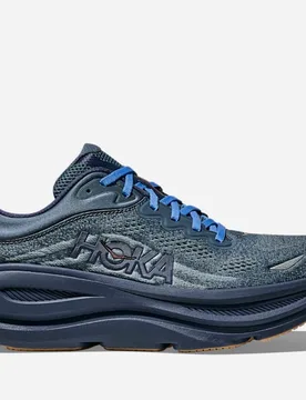 Men's Bondi 9 Road Running Shoes in Faded Navy/Slate Blue, Size 10 - HOKA - FashionsVida