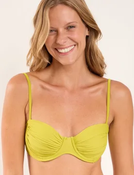 Top de bikini balconette liso con relleno - Río de Sol - FashionsVida