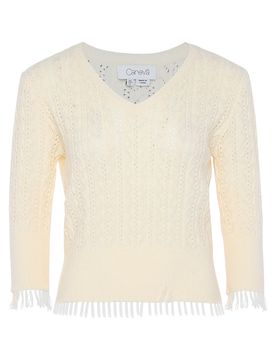 Caneva Jersey blanco / blanco lana