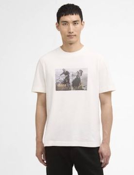 Para hombre. MTS1585 Camiseta Hellen Photographic (L), Beige, Casual, Algodón, Manga corta