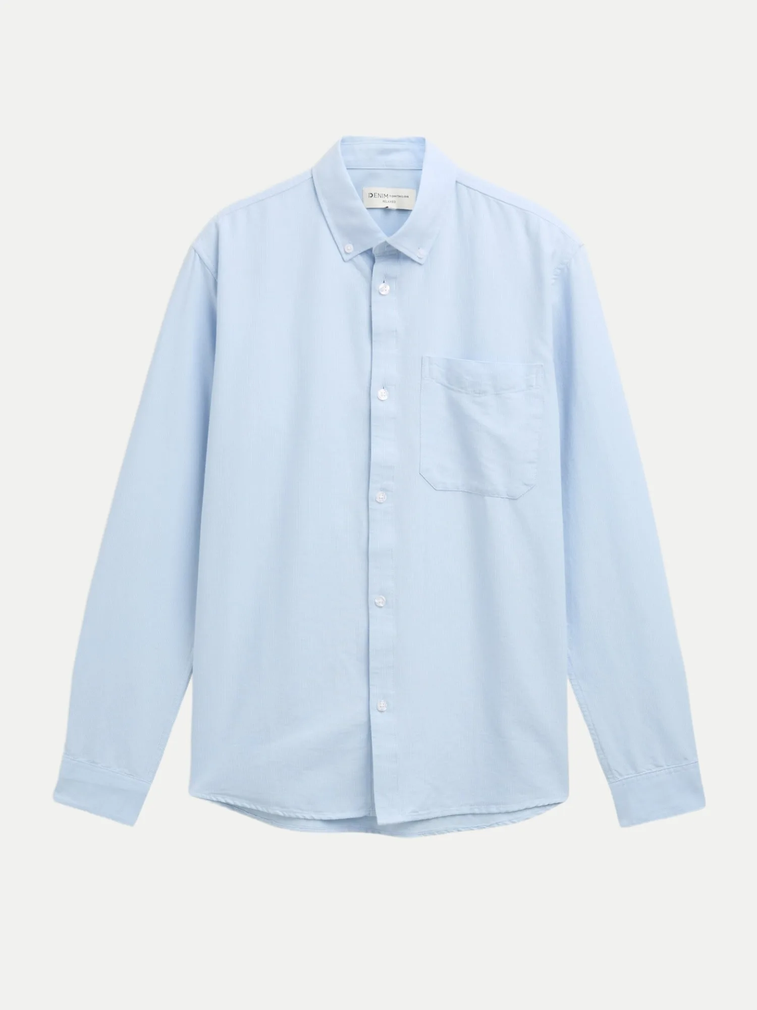 Relaxed-Fit Hemd Oxford Blau M - Tom Tailor Denim - FashionsVida