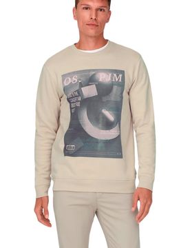 Sons; onstodd reg photoprint sudadera hombre Gris (XL)