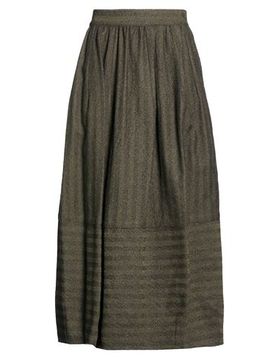 Falda midi Mujer Verde militar 34,36,38 Mujer
