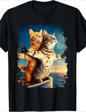 Art Theatre Cat T Shirt Vintage Retro Graphic Women's Casual Top Daily Versatile Crew Neck Short Sleeve for Daily Wear Clothing - Aliexpress - FashionsVida