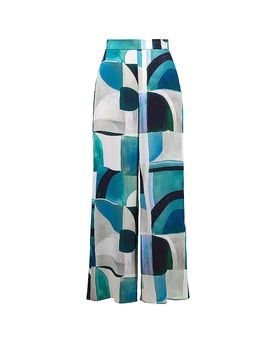 Pantalones Marlene turquesa 50