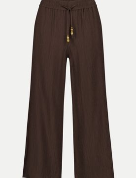 Stoffhose 7/8 mit Bindedetail Braun 40
