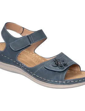 Klettsandalette „Carmen“ blau 36 Damen - wonderwalk - FashionsVida