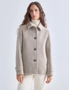 Chaquetón mujer Icons largo cm. 65 con cuello camisero - Cinzia Rocca - FashionsVida