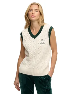 T-shirt Sans Manches Heritage Desert Bone Off White S - Superdry - FashionsVida