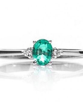 Anello Donna Diamanti Smeraldo FASM1