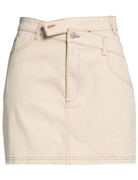 Falda vaquera Mujer Beige 40 Mujer