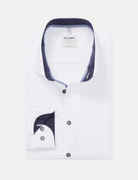 Olymp Slim-Fit Hemd Weiß 43
